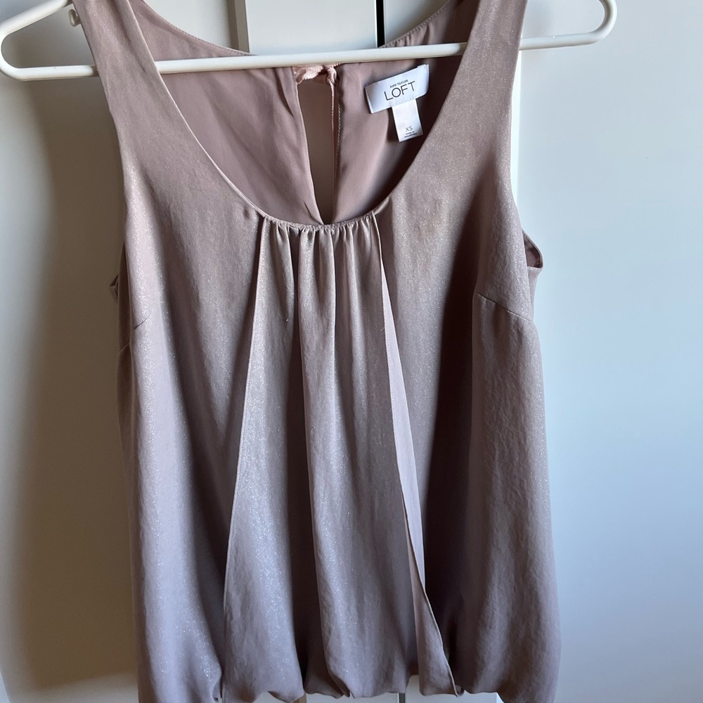 Mauve/pink flowy blouse with shimmer detail